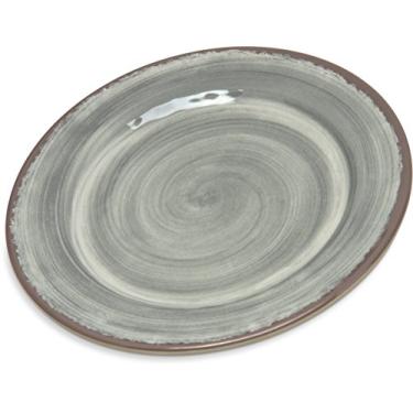 Imagem de Carlisle 5400718 Prato de pão e manteiga de melamina, 18 cm, fumê (conjunto com 12)