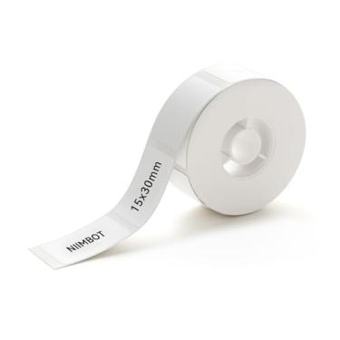 Imagem de NIIMBOT Fita de etiquetagem para D11/D110/D101, 15 x 30 mm, 210 etiquetas/rolo, à prova d'água, de óleo, rasgos, sem BPA