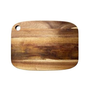 Imagem de Tábuas de corte de madeira de acácia para cozinha, tábua grande de madeira com orifício para pendurar, tábua de cortar grossa, bandejas de servir carne, frutas, legumes, pão, queijo (grande)