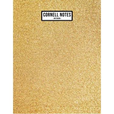 Imagem de Gold Cornell Notes Notebook: Cornell Notes College Ruled Notebook/Notepad for Note Taking | Large 8.5 x 11