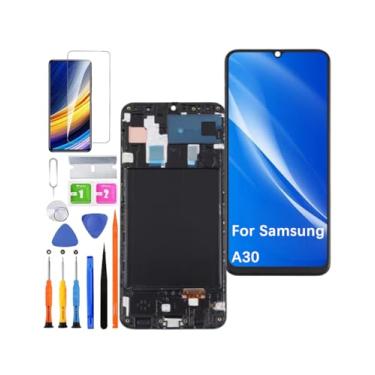 Imagem de Substituição de tela para Samsung Galaxy A30 Display INCELL, para Samsung A305F A305G A305YN A305N A305GT Display LCD Touch Digitalizador Montagem com Ferramentas de Peça de Reparo (Preto com Moldura)