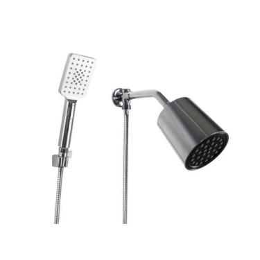 Imagem de Ducha Chuveiro Redondo em ABS com Chuveirinho de Mão ABS - AMG Metais