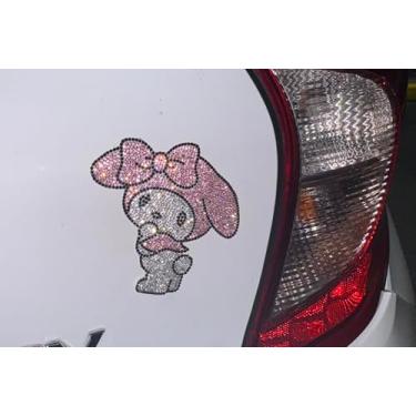Imagem de Adesivo de carro ultra brilhante refletivo especialmente brilhante decoração exterior carro adesivo super glitter (amigo gato 2)