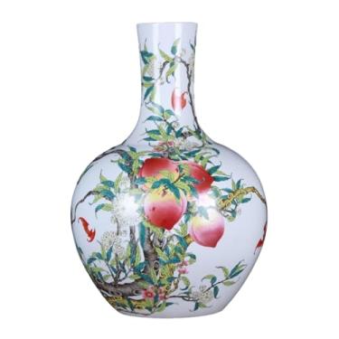 Imagem de Enfeite de vaso de cerâmica, grande vaso celestial com pêssegos pastel - pequeno