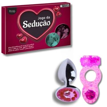 Imagem de Kit Jogo Da Sedução + Plug Anal P + Anel Peniano Vibratório com Pérola - Sex Shop Sexshop Sexy Shop (Jogo + Plug Anal + Anel Peniano)
