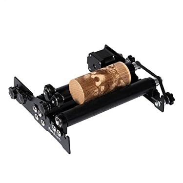 Imagem de Y-axis módulo de gravação de rolo rotativo para objetos cilíndricos superfície curvada compatível com máquinas gravadoras a laser FoxAlien LE-4040, LE4040PRO CNC