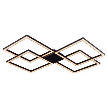 Imagem de Plafon de Sobrepor Perfil LED 96W Design Moderno Quarto Sala Escritorio Bivolt