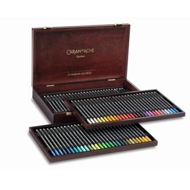 Imagem de Caran D'Ache Lápis de Cor Aquarelável Caixa Madeira, Museum, 76 Cores, Pacote de 1