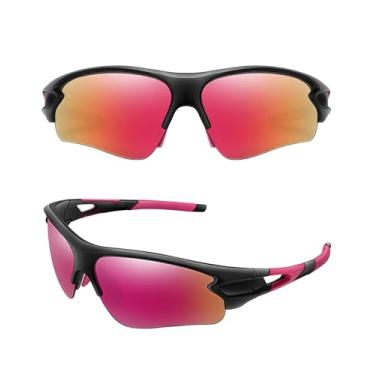 Imagem de Óculos de sol esportivos - Óculos de ciclismo para homens e mulheres, óculos de sol de trabalho, óculos de sol de corrida, UV400, armação oval, sem aro, N7