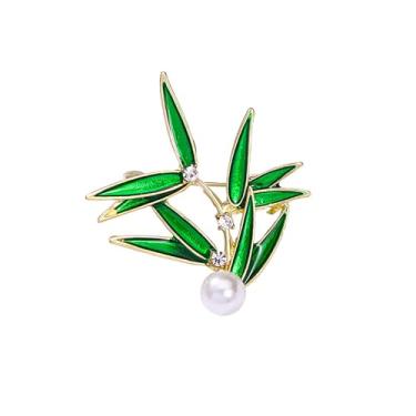 Imagem de Broche de flor de strass banhado a ouro 18 quilates flor floral broche elegante pérola lapela broche fantasia bijuteria dia de ação de graças presentes de aniversário casamento para mãe esposa, Liga