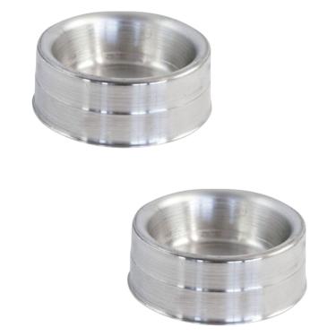 Imagem de Kit 2 Pote Comedouro Mini Alumínio Pesado Pets 350Ml Jjb