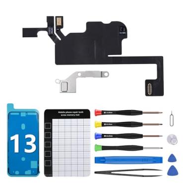 Imagem de CYKJGS Para iPhone 13 OEM Ear Speaker Flex Cable Substituição Fone de Ouvido Conector Fixo Sensor de Proximidade Peça com Kit de Ferramentas de Reparo de Microfone com Chave de Fenda para iPhone13