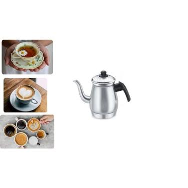 Imagem de Bule Em Alumínio Polido Anti-mancha Para Café Chá Leite Com Cabo De Ba