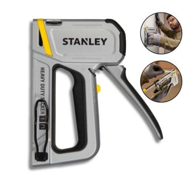 Imagem de Grampeador Pinador Profissional 2 Em 1 Stanley Tapeceiro Madeira Estof