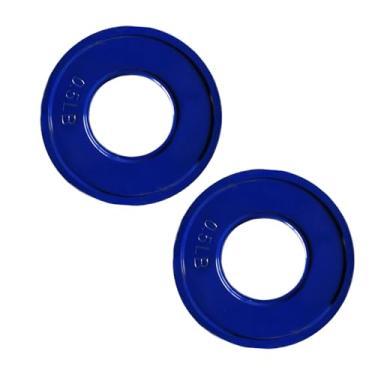Imagem de Colaxi 2 peças Placas de peso fracionário com codificação de cor Pesos halteres pequenas placas de troco para a academia em casa, Azul 0.5lb