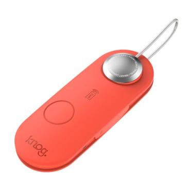 Imagem de Knog Scout iOS Smart Tag, rastreador e alarme 85d - etiqueta de bagagem recarregável compatível com aplicativo iOS e Apple Find My, informações de contato digitais, carrilhão remoto, alertas de