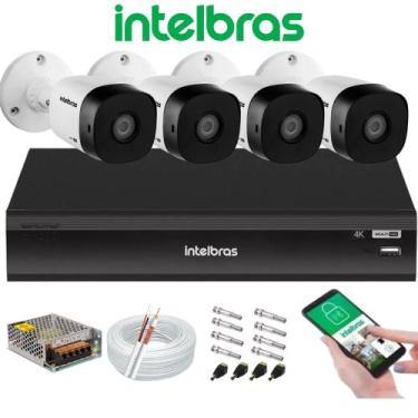 Imagem de Kit 4 Câmera de Segurança Full Hd 1080p 1220b Intelbras Dvr Inteligent