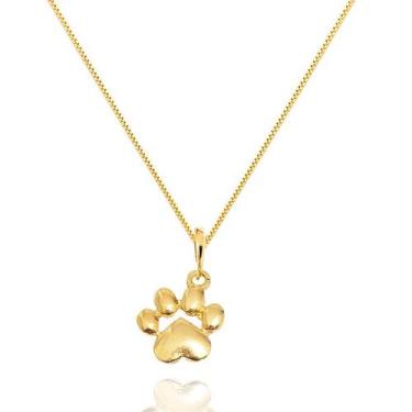 Imagem de Corrente Veneziana + Pingente Pata Patinha Ouro 18k - Agaprime Jóias, 