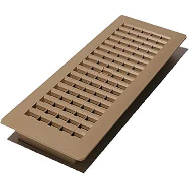 Imagem de Decor Grates PL412-TAN 10 cm x 30 cm (medidas da abertura do duto) Registro de piso de plástico, bronze