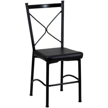 Imagem de Cadeira Buffet Em Alumínio Para Cozinha, Restaurante, Preto