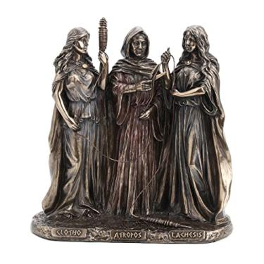 Imagem de Estátua grega de resina fundida a frio The Three Fates of Destiny, acabamento em bronze antigo