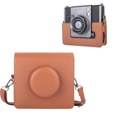 Imagem de HIYQIN Capa Para Câmera Fujifilm Instax Wide Evo 2 Em 1, Filme Instantâneo E Impressora, Bolsa Protetora Com Alça De Ombro Ajustável - Marrom