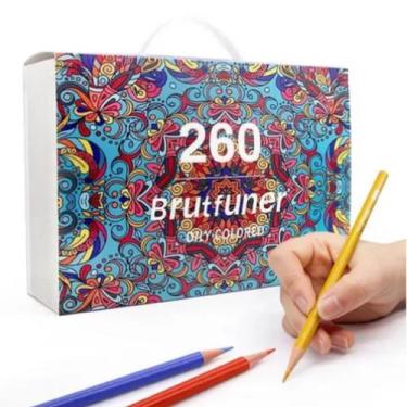 Imagem de Lapis De Cor Profissional Caixa Com 260 Cores Óleo Brutfuner - LUYKE