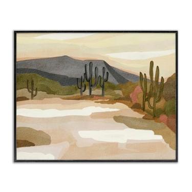 Imagem de Stupell Industries Cena do Desert Cacti Canyon Design de arte giclée emoldurado preto por Nikita Jariwala, 14 x 11