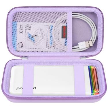 Imagem de Elonbo Estojo De Transporte Para Polaroid Hi-Print + Pacote Papel - Impressora Fotográfica Sublimação Tinta Bolso 2X3 Com Conexão Bluetooth 2ª Geração, Capa Protetora Armazenamento Viagem, Roxa