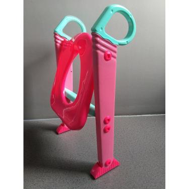 Imagem de Redutor Assento Sanitário Infantil Escadinha Baby Style Rosa