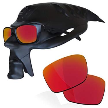 Imagem de RockShell Lentes polarizadas de reposição para óculos de sol Oakley Jupiter Squared OO9135/Jupiter Carbon OO9220, Lava Red Mirrorfirm - Geekpolar, One Size