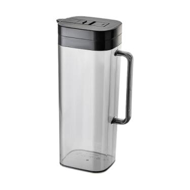 Imagem de IEUDNS Jarra de água com tampa, recipiente para bebidas, refrigerador multiuso, bule para chá gelado, chaleira fria, Preto