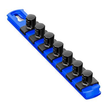 Imagem de Ernst Manufacturing Organizador de soquete magnético de 20 cm com clipes de trava de torção de 19 cm, azul (8409M-Blue-1/2)