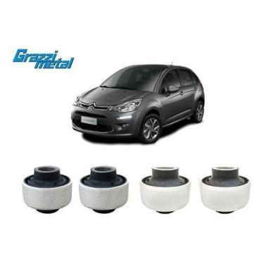 Imagem de 4 Buchas Bandeja Balança Dianteira Citroen C3 2012 2013 2014 - Grazzim