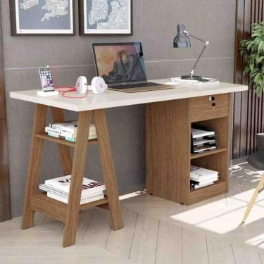 Imagem de Escrivaninha Moderna C/ Suporte Cpu - Design Elegante - Poloshop, Off 