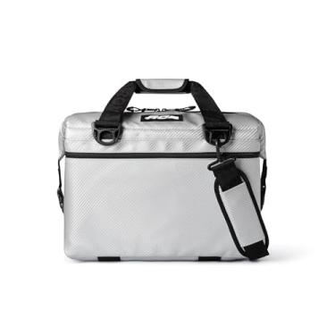 Imagem de AO Coolers Refrigerador de carbono macio com isolamento de alta densidade, prata, 24 latas