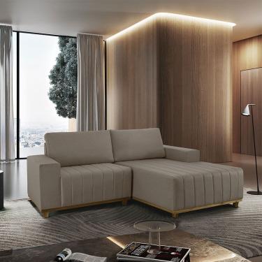 Imagem de Sofá Fixo Com Chaise 2M Boreal Veludo Com Molas Lado Direito Meu Sofá Online