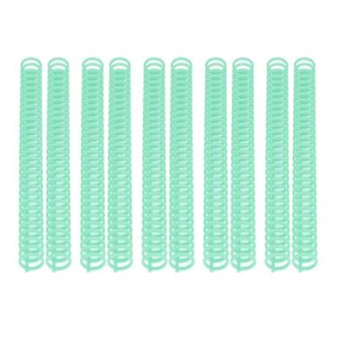 Imagem de ASHATA 10 Pacote 30 Pentes de Encadernação de Anel, Multicoloris, Capacidade de 150 Folhas, Tamanho de Papel A4 B5 A5, Encadernação Combina Espinhas para Estudantes e Colegas de (Verde)