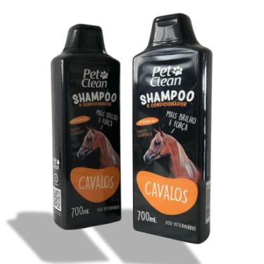Imagem de Pet Clean Shampoo e Condicionador para Cavalos, pH Neutro, 700ml, Com Vitamina A
