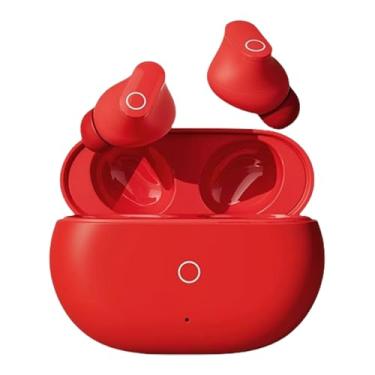 Imagem de Fones de ouvido sem fio com cancelamento de ruído Bluetooth HiFi ENC Transparency Mode TWS para dispositivos de smartphone-Red