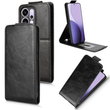 Imagem de Capa compatível com Oppo Reno14 5G, compatível com Oppo Reno 14 5G PLA110 Flip TPU capa de couro preta