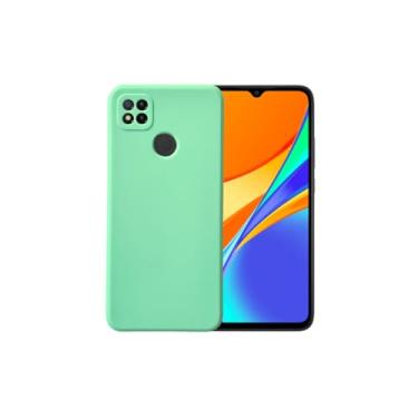 Imagem de Casecious Compatível com Xiaomi Redmi 9C ou 9C NFC gel de silicone líquido macio celular celular capa traseira básica funda para (verde menta)