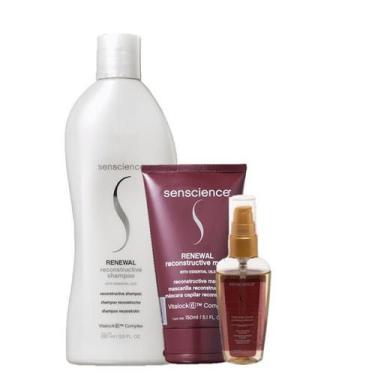 Imagem de Senscience Renewal Shampoo 280ml Renewal Mask 150ml e True Hue Color O