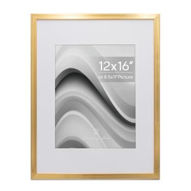 Imagem de Porta-retratos de embarque 30 x 40 cm, exiba imagens 21 x 28 cm com tapete ou 30 x 40 cm sem tapete, moldura para pendurar na parede, moldura de pôster