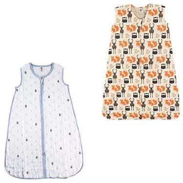 Imagem de Saco de dormir vestível de musselina e algodão de jérsei, pacote com 2