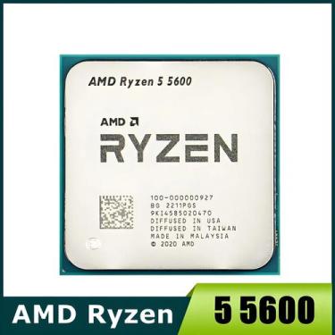 Imagem de Processador AMD Ryzen 5 R5 5600 3,5 GHz 6 Núcleos 12 Threads CPU 65 W 