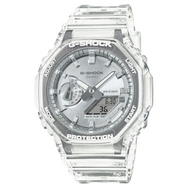 Imagem de Casio G-Shock Relógio octogonal prateado de resina translúcida GA2100BM-7A8