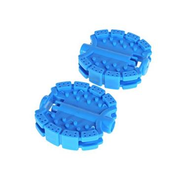 Imagem de XUYUH 1 par de pedal de bicicleta infantil bicicleta triciclo substituição ferramentas de ciclismo antiderrapante, 70 x 61 mm, azul