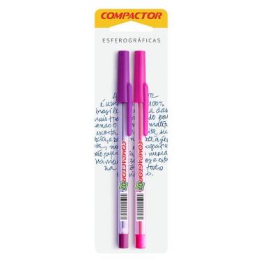 Imagem de Caneta Esferográfica Compactor Pink e Violeta 0.7mm, UNICA