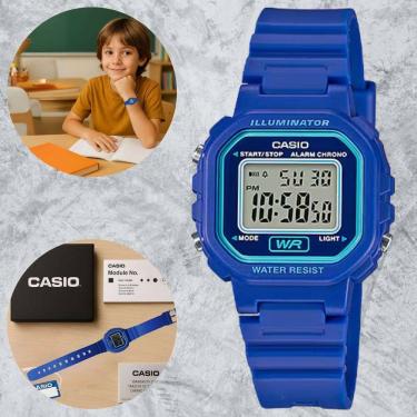 Imagem de Relógio Casio Retrô Infantil Digital LA-20WH Resina LED Alarme Cronômetro Resistente Água Escolar Prático Leve Luz Led